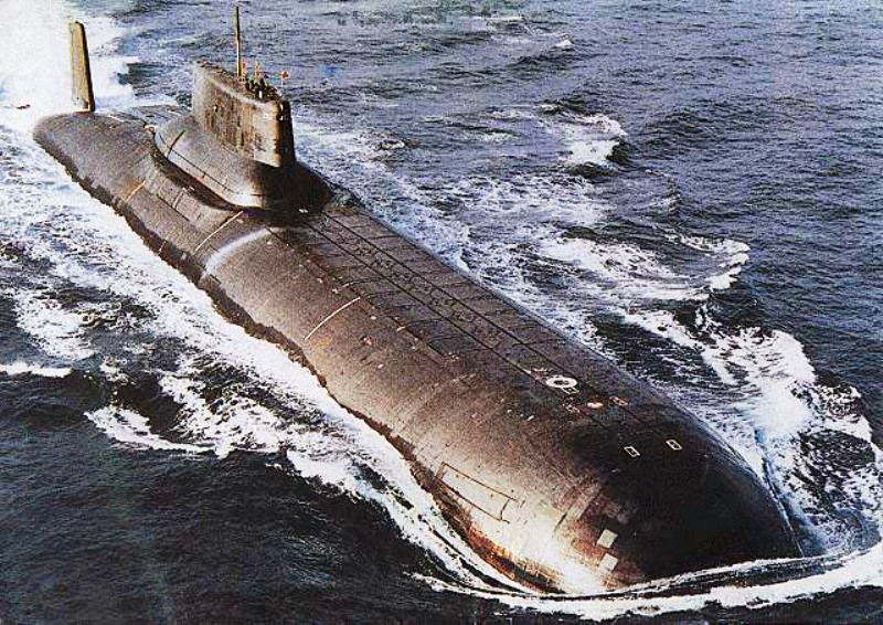 Submarino tipo Typhoon, en el que se basó el Octubre Rojo.